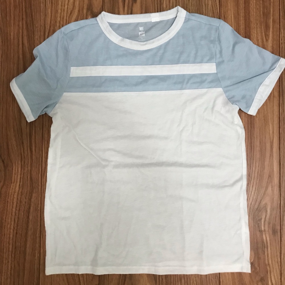 Me to We blue and white top